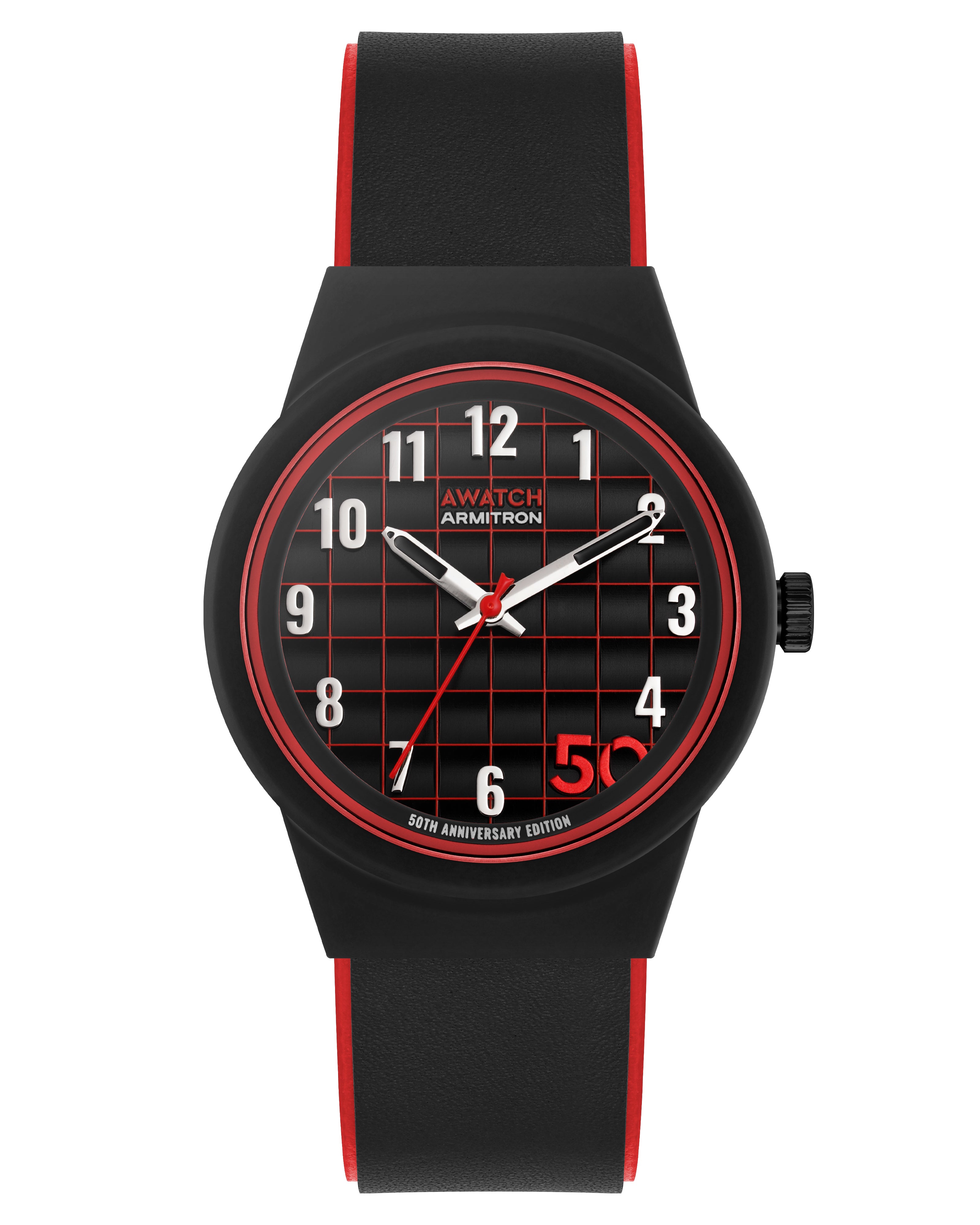 A-Watch™ | 35.5mm, Black with Red-Men-Armitron