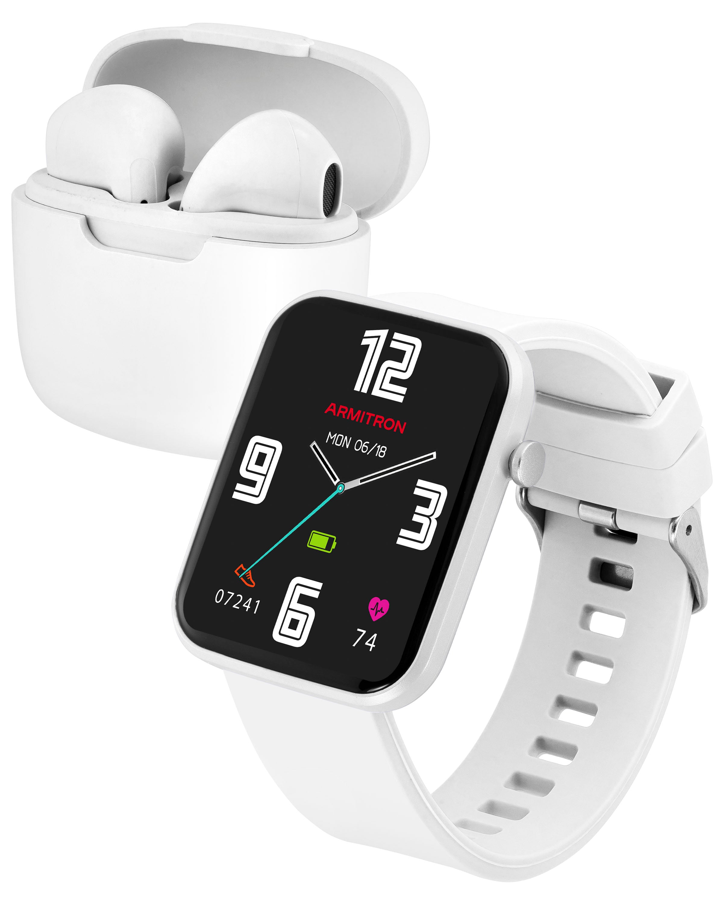 Armitron Boom Smartwatch and Earbuds™ | White-Smart-Armitron