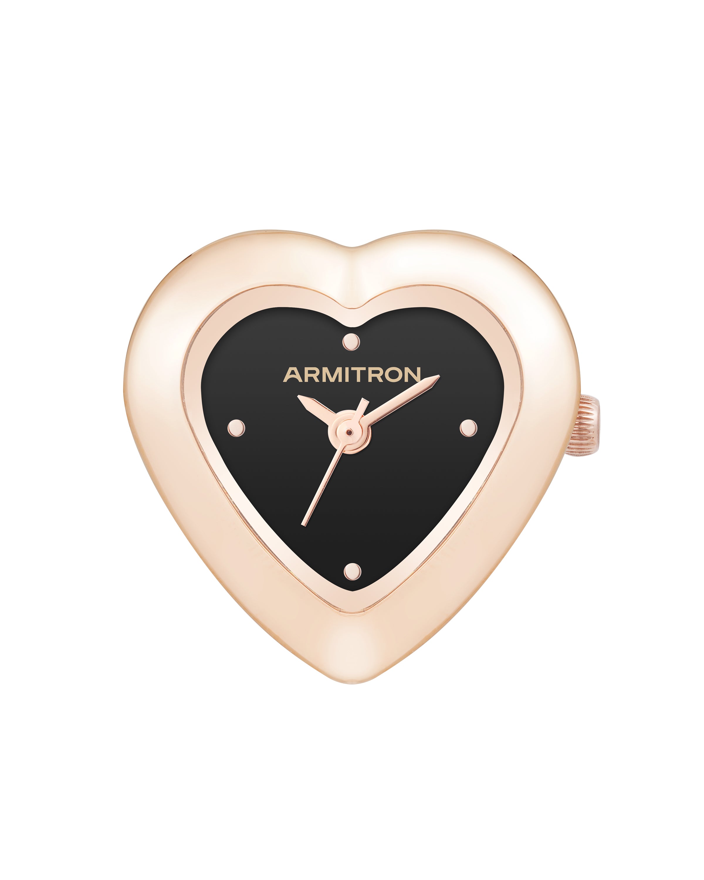 Heart Ring™ | 22mm, Rose Gold, Black Glossy-Accessories-Armitron