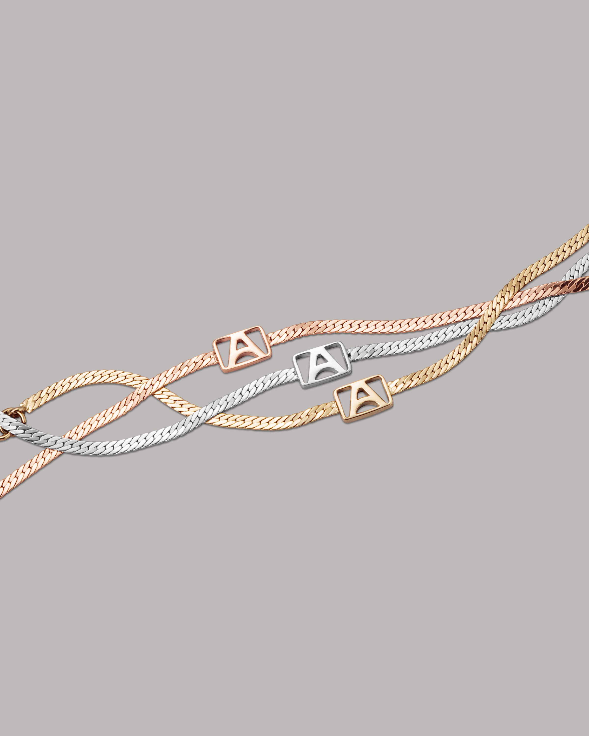 Herringbone & Logo Bracelet™ | Rose Gold-Accessories-Armitron