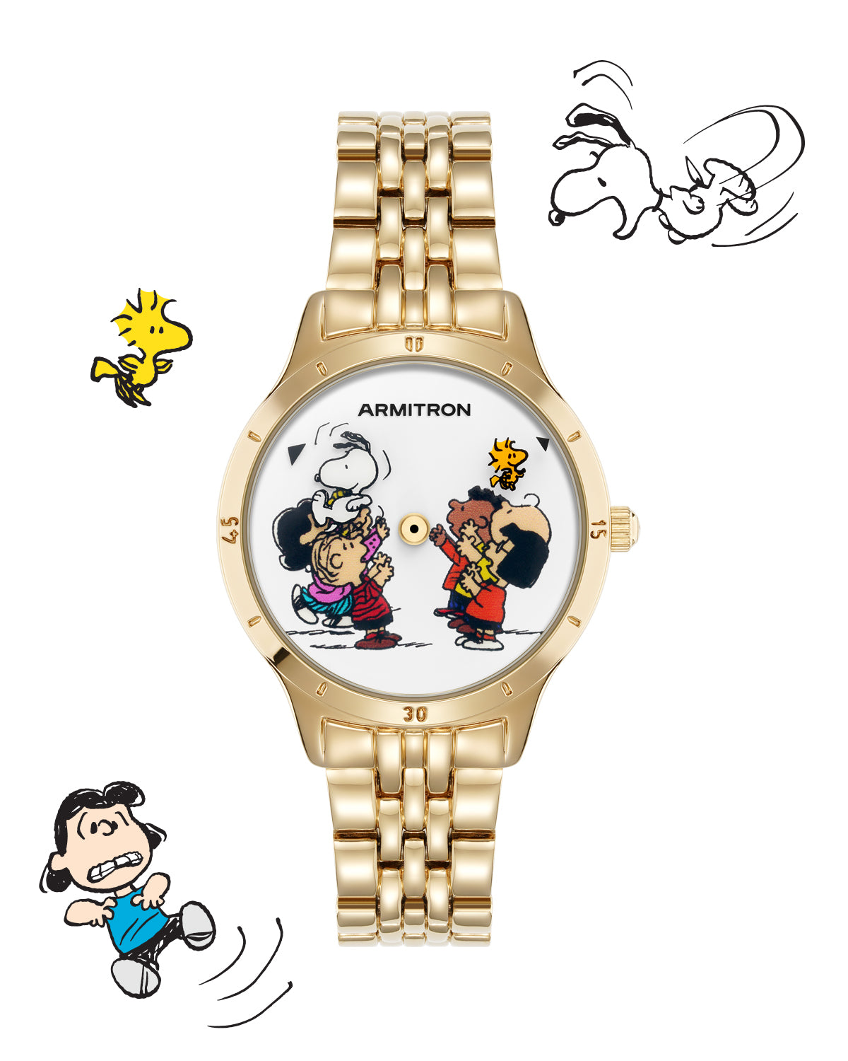 Armitron® KINGKONG金刚体育官网 x Peanuts: Time to Celebrate | 34mm, Peanuts Gold-Women-Armitron
