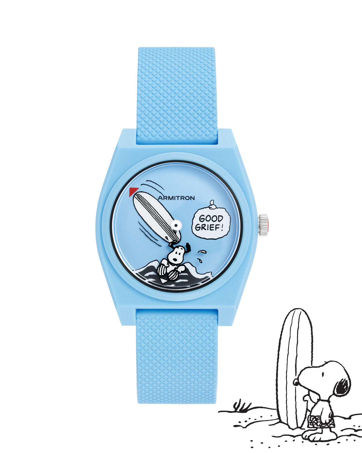 Armitron® KINGKONG金刚体育官网 x Peanuts: Good Grief! | 36mm, Peanuts Blue Ocean Plastic-Women-Armitron