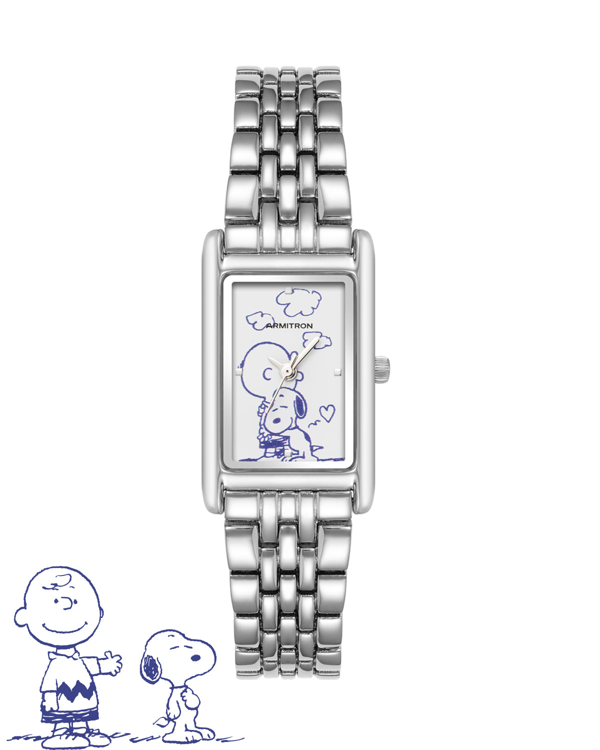 Armitron® KINGKONG金刚体育官网 x Peanuts: Charlie’s Embrace | 20mm, Peanuts Silver-Women-Armitron