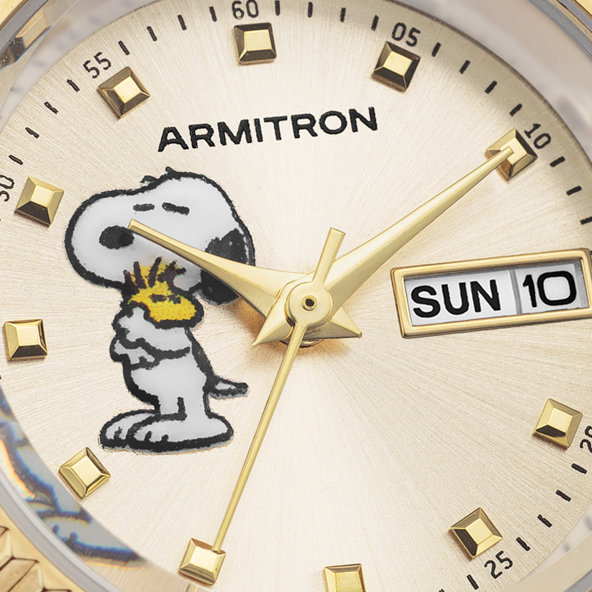 Armitron x Peanuts: The Hug | 24.5mm, Peanuts Two-Tone Gold/Silver-Women-Armitron